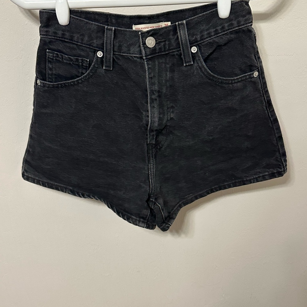 Levi’s Black High Waist Denim Shorts